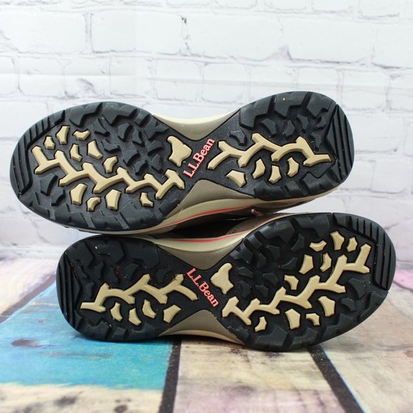 LL Bean Brown Leather Mesh Vertigrip Hiking Trail Sneakers 6 M - Picture 9 of 9